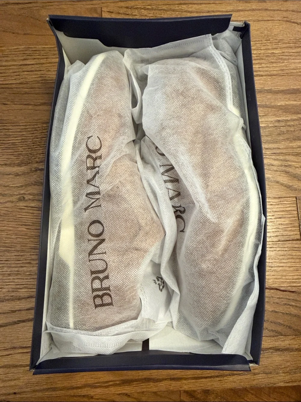 Men's Cognac Lace-Up Oxford Shoes by Bruno Marc